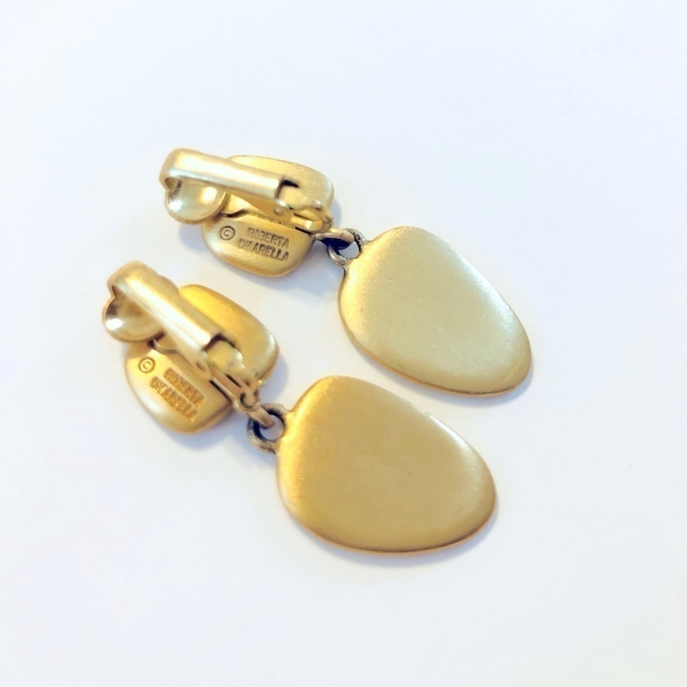 Gold tone earrings